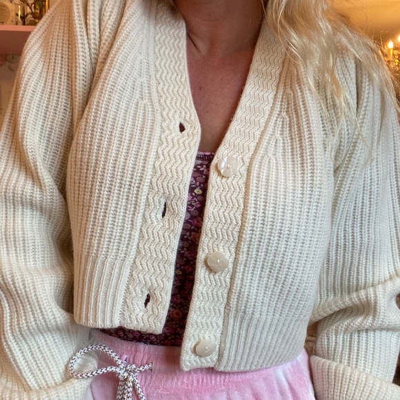 Loveshackfancy Avignon Cropped Cardigan 
